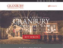 Tablet Screenshot of granburycandlelighttour.com